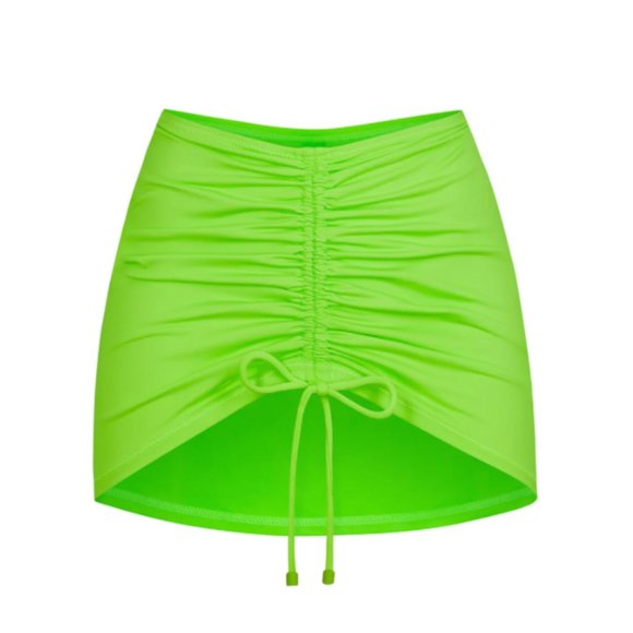 SKIMS Other - Skims Swim Ruched Mini Skirt in Neon Green **New with Tags**